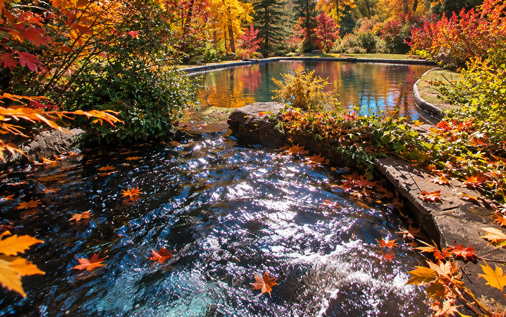 natural pool fall